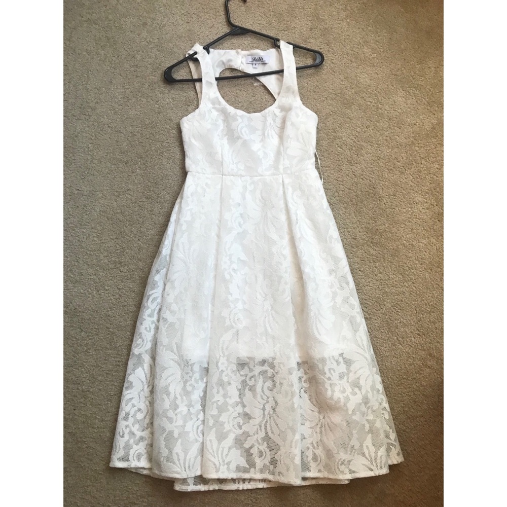 White backless dress